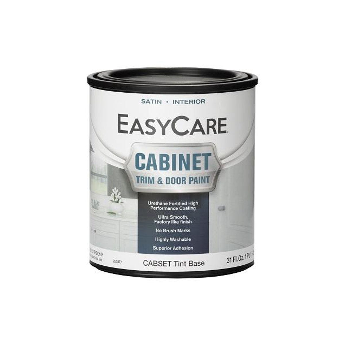 EasyCare 1 Qt. Satin Tint Base Acrylic Polyurethane Cabinet Door & Trim Paint