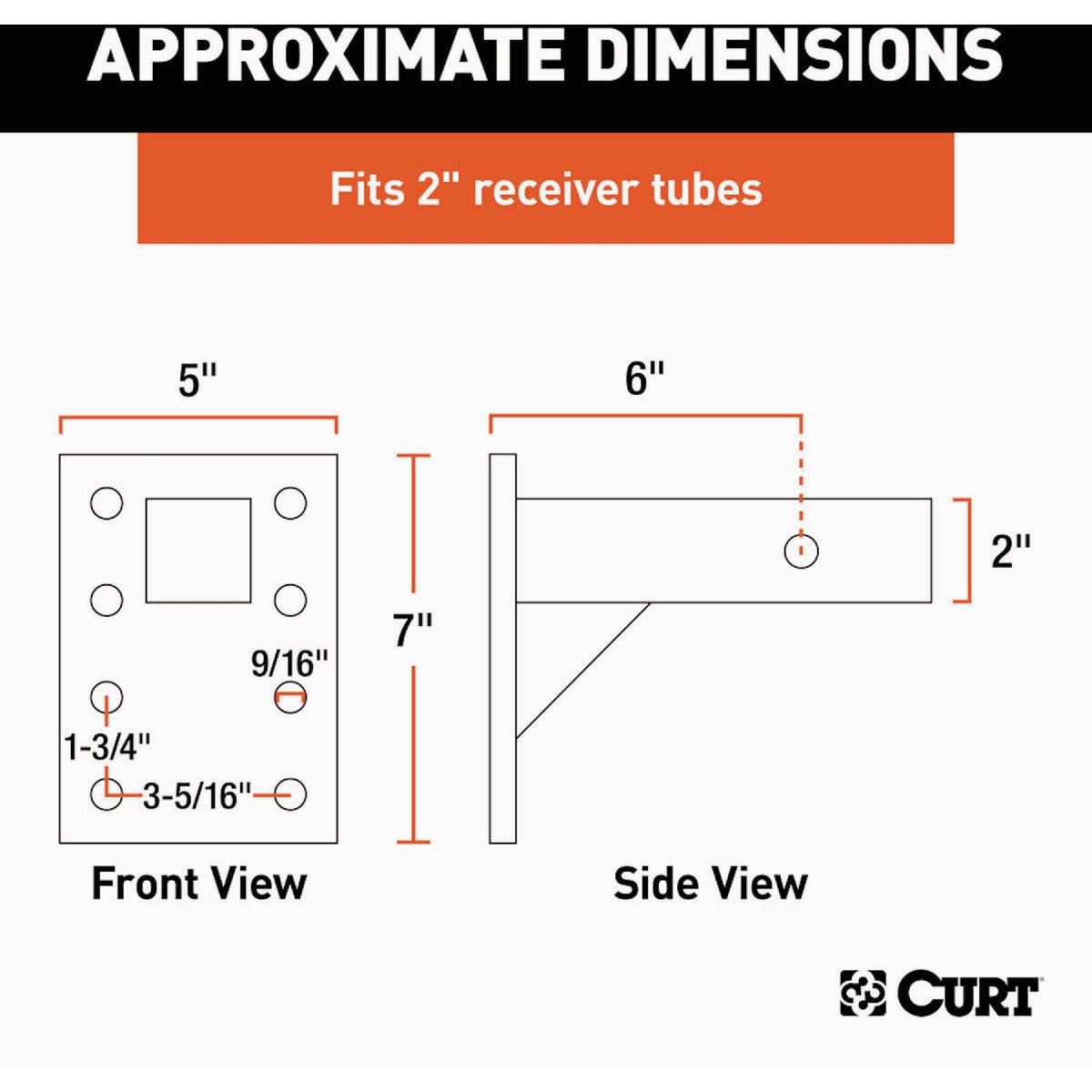 CURT 2 In. Adjustable Pintle Mount, 10,000 Lb. Capacity - photo 2 CURT 2 In. Adjustable Pintle Mount, 10,000 Lb. Capacity - photo 2