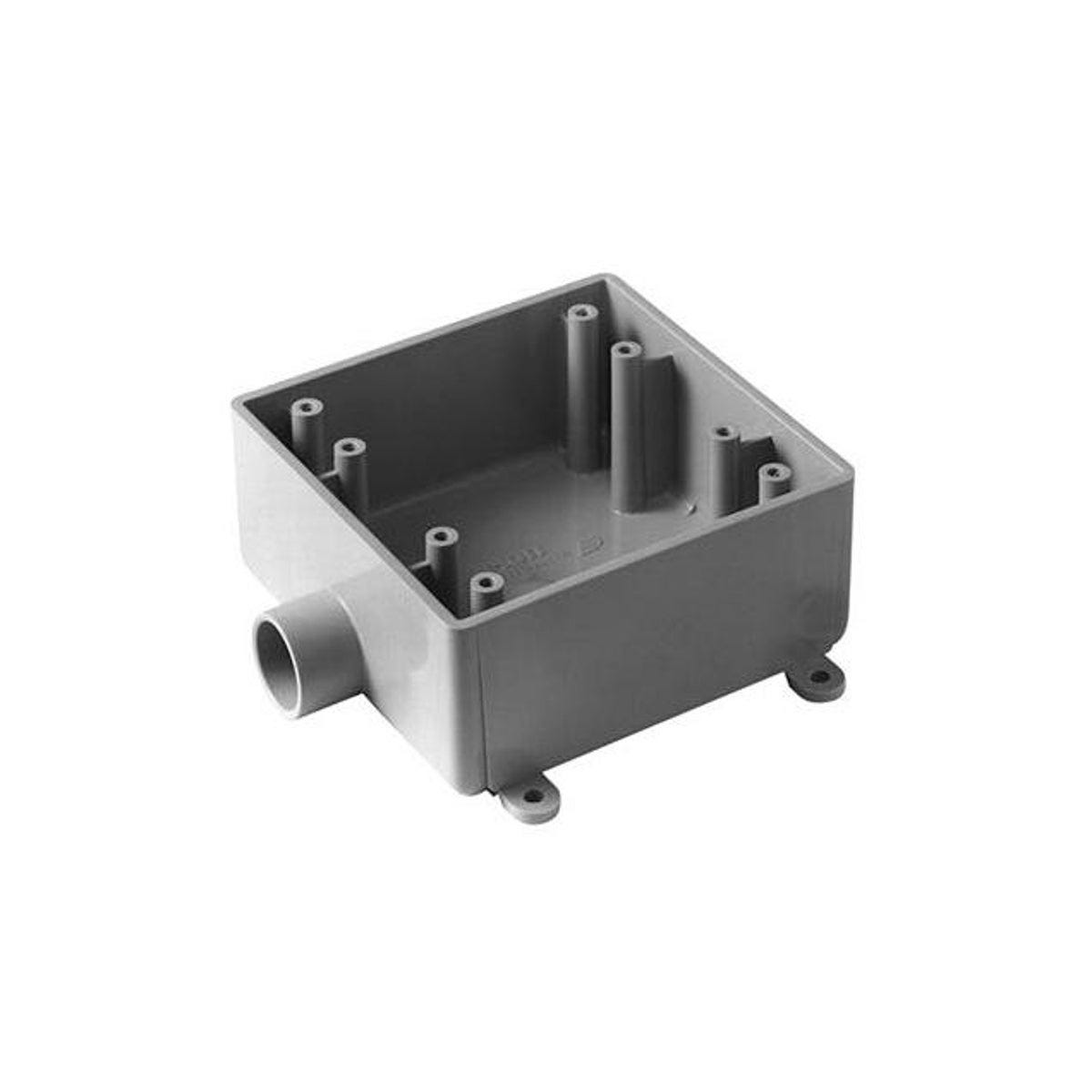 Carlon 2-Gang Weatherproof Field Service End Outlet Box