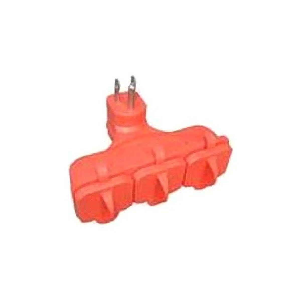 Master Electrician Orange 3-Outlet Adapter Master Electrician Orange 3-Outlet Adapter