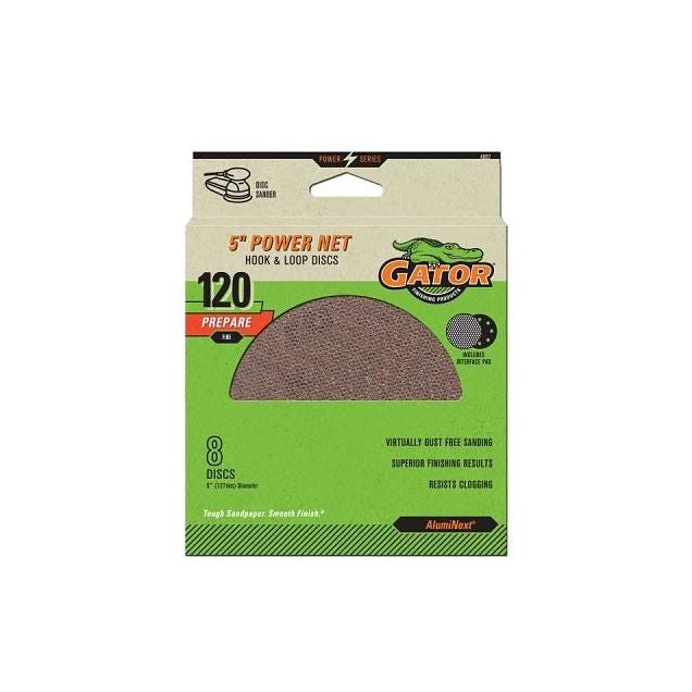 Gator 5 In. 120-Grit Mesh Sanding Discs (8-Pack)