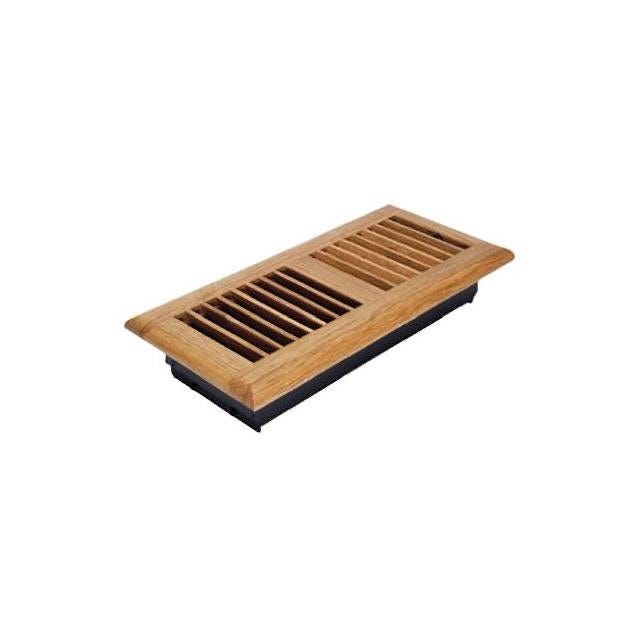 Imperial 4 In. x 12 In. Oak Louvered Hardwood Floor Register Imperial 4 In. x 12 In. Oak Louvered Hardwood Floor Register