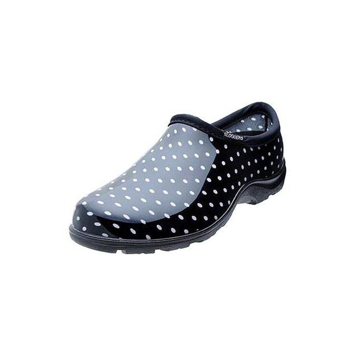 Sloggers Women's Size 6 Black & White Polka Dot Garden Shoe
