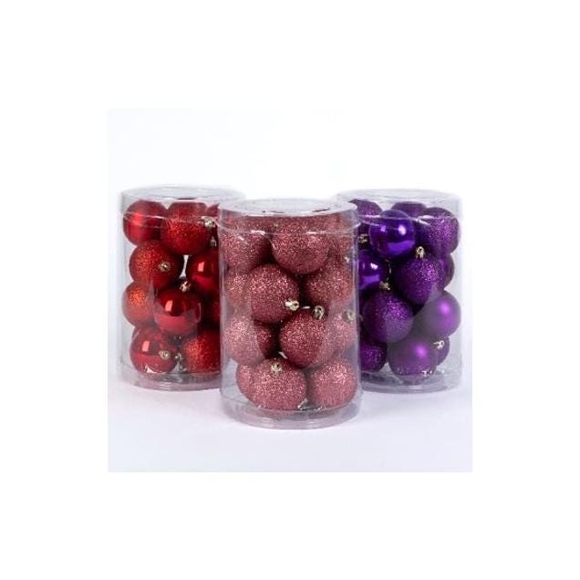 Christmas by Krebs 2.36 In. Purple & Red Assortment Shatterproof Ornaments (16-Ct.) Christmas by Krebs 2.36 In. Purple & Red Assortment Shatterproof Ornaments (16-Ct.)