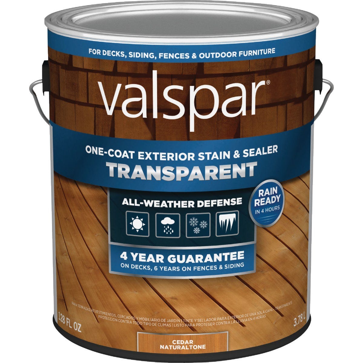 Valspar Transparent Deck Stain, Cedar Natural Tone, 1 Gal. - photo 3