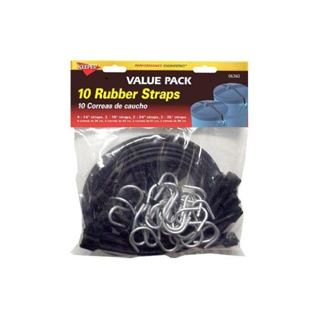 Keeper 10-Piece EPDM Rubber Strap