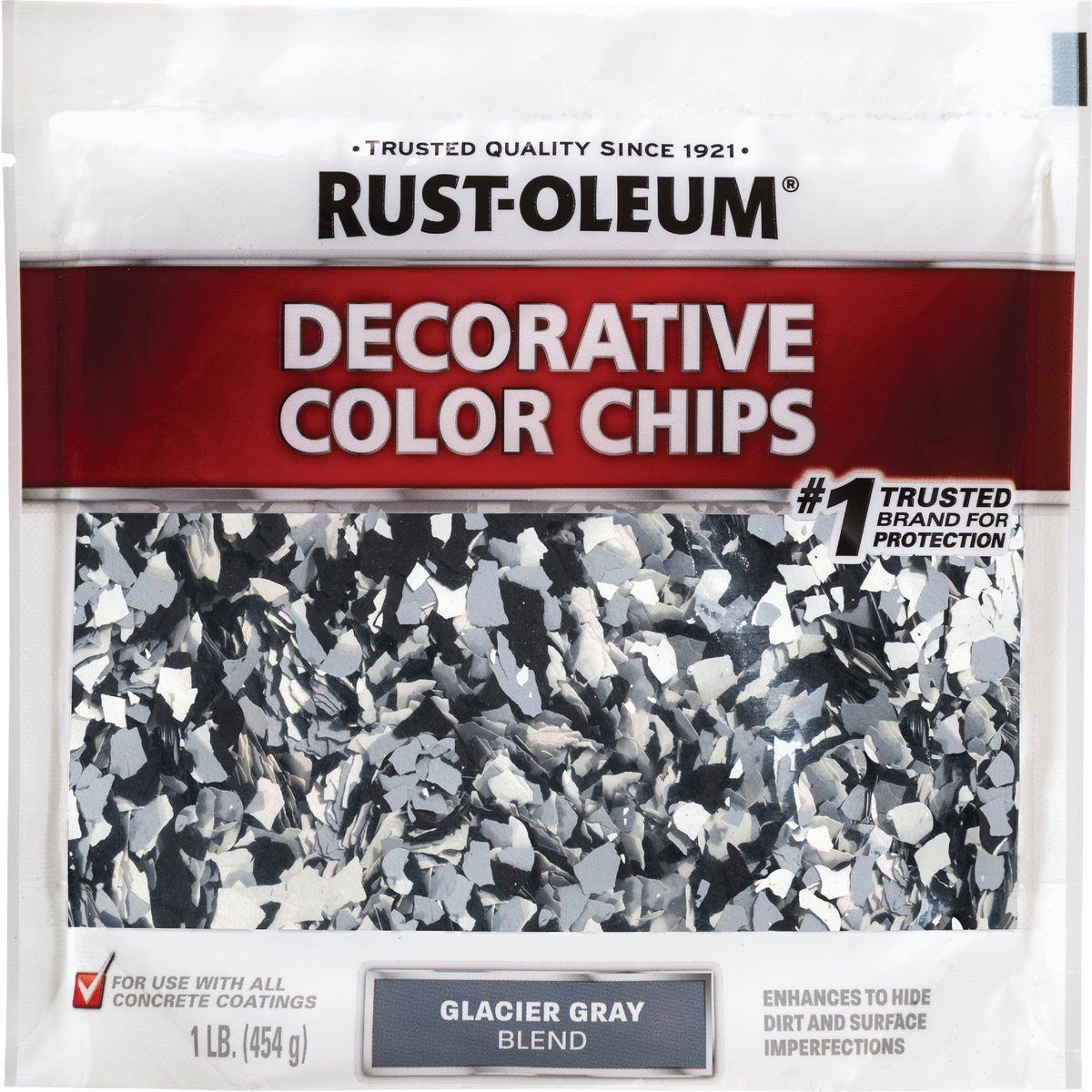 Rust-Oleum Color Chip Concrete Coating, 1 Lb., Glacier Gray - photo 2