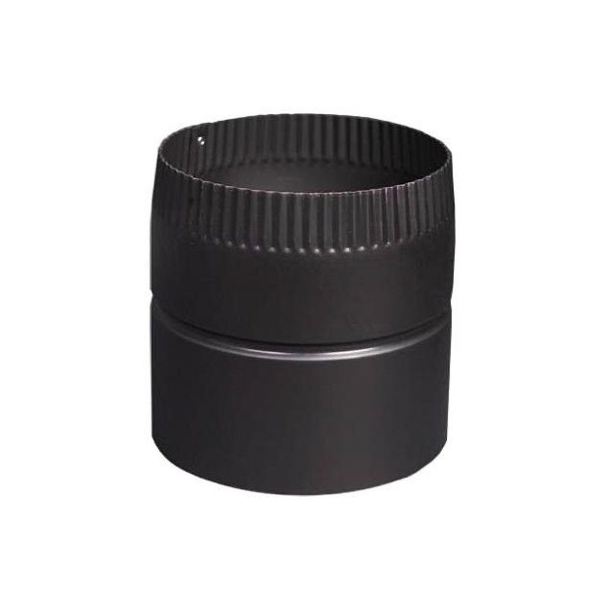Imperial 6 In. x 6 In. 24ga Black Stove Pipe Drip-Free Adapter