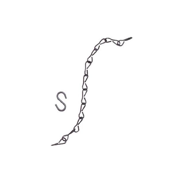 Panacea Products 18 In. 3-Pack Black Steel Flower Pot Chain Panacea Products 18 In. 3-Pack Black Steel Flower Pot Chain
