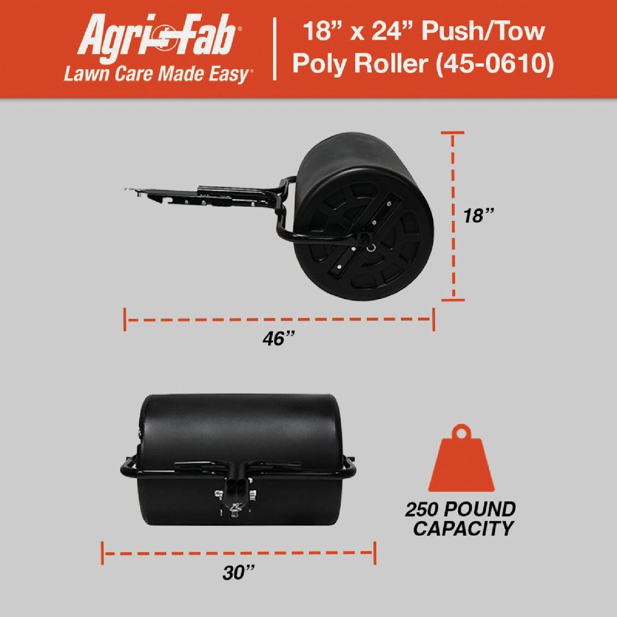Agri-Fab 18 In. x 24 In. Poly Push/Tow Behind Poly Lawn Roller - photo 7 Agri-Fab 18 In. x 24 In. Poly Push/Tow Behind Poly Lawn Roller - photo 7