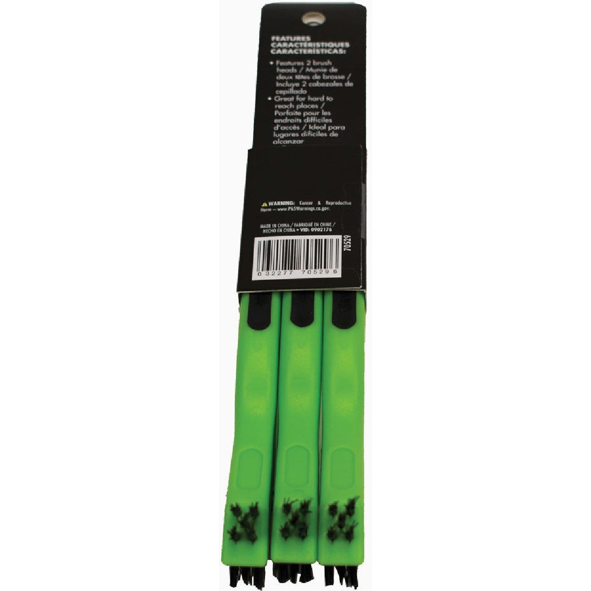 Forney 3 x 7 Row Nylon Scratch Brush with Plastic Handle (3-Pack) - photo 2
