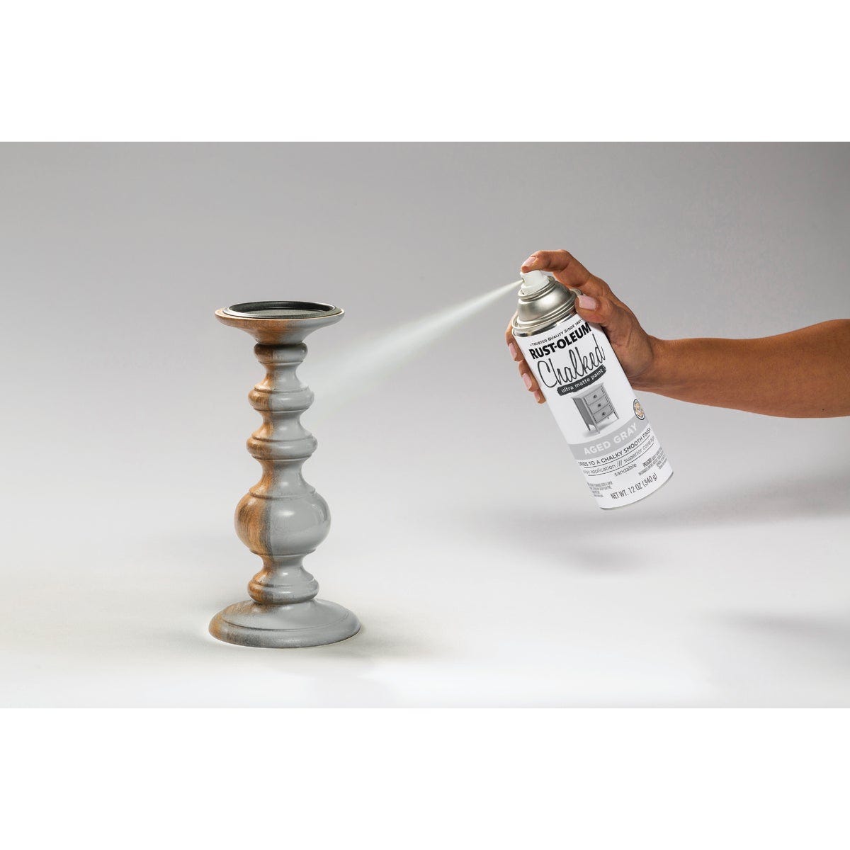 Rust-Oleum Chalked 12 Oz. Ultra Matte Spray Paint, Aged Gray - photo 4