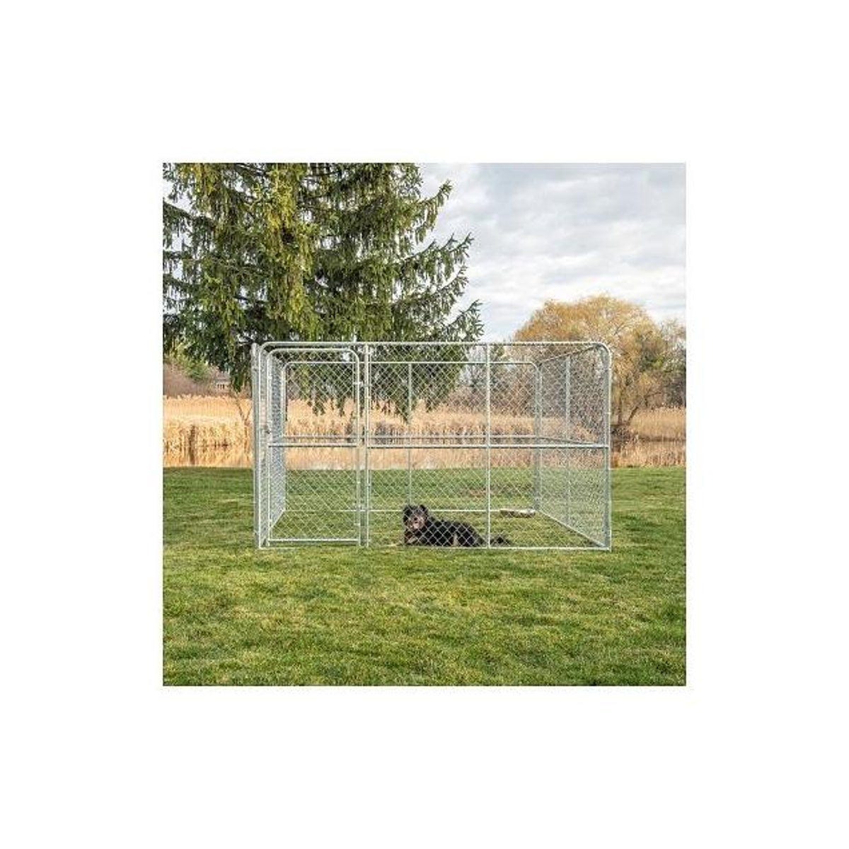 Pet Essentials 10 Ft. x 10 Ft. x 6 Ft. Chain Link Outdoor Pet Kennel - photo 2 Pet Essentials 10 Ft. x 10 Ft. x 6 Ft. Chain Link Outdoor Pet Kennel - photo 2
