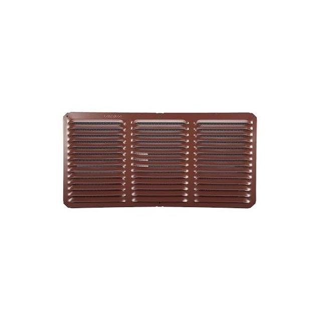 Lomanco 16 In. x 8 In. Brown Aluminum Under Eave Cornice Vent