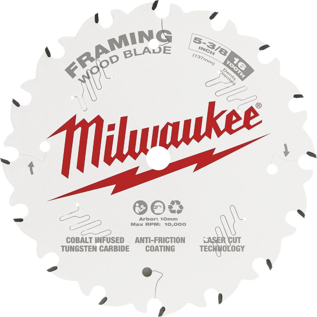 Milwaukee 5-3/8 In. 16-Tooth Framing Circular Saw Blade - photo 3