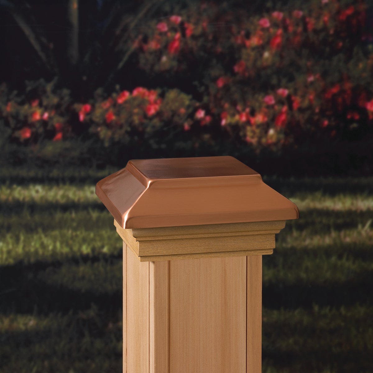 Deckorators 6 In. x 6 In. Plastic Top, Cedar Base Press-On Post Cap - photo 4