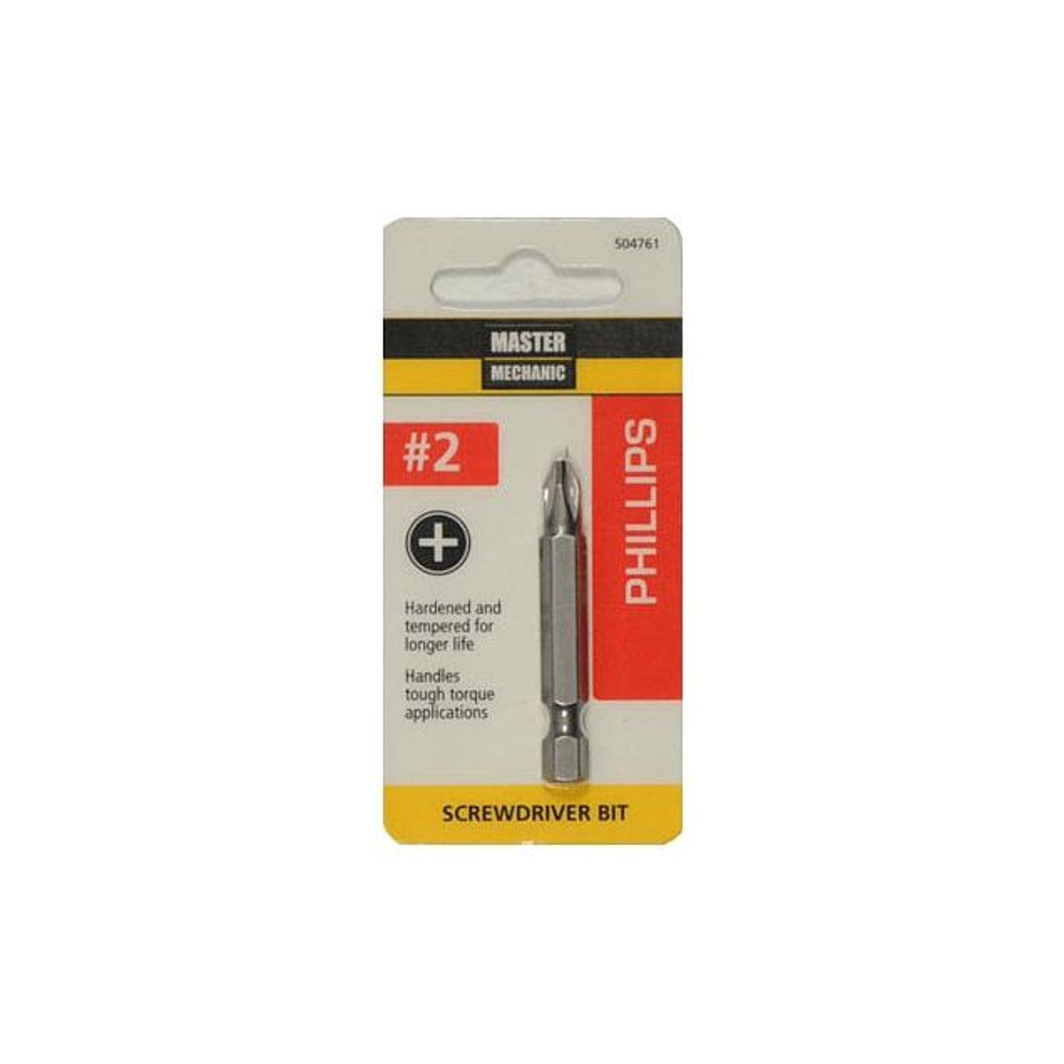 Master Mechanic 2 In. #2 Phillips Screwdriver Bit Master Mechanic 2 In. #2 Phillips Screwdriver Bit