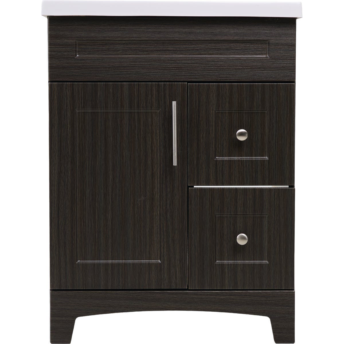 Royal Cabinets Moderna Grigio 31 In. W x 19 In. D x 36 In. H Vanity with White Cultured Marble Top - photo 3 Royal Cabinets Moderna Grigio 31 In. W x 19 In. D x 36 In. H Vanity with White Cultured Marble Top - photo 3