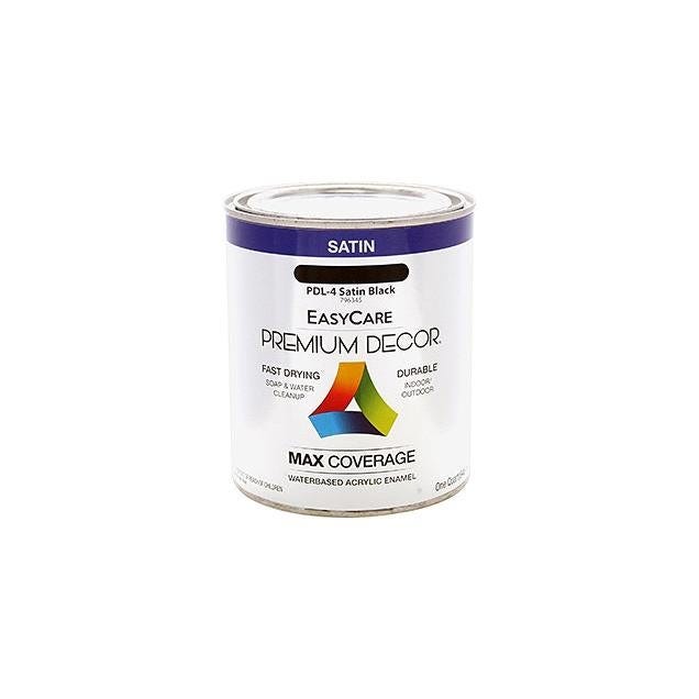 EasyCare Premium Decor 1 Qt. Black Satin Enamel Paint