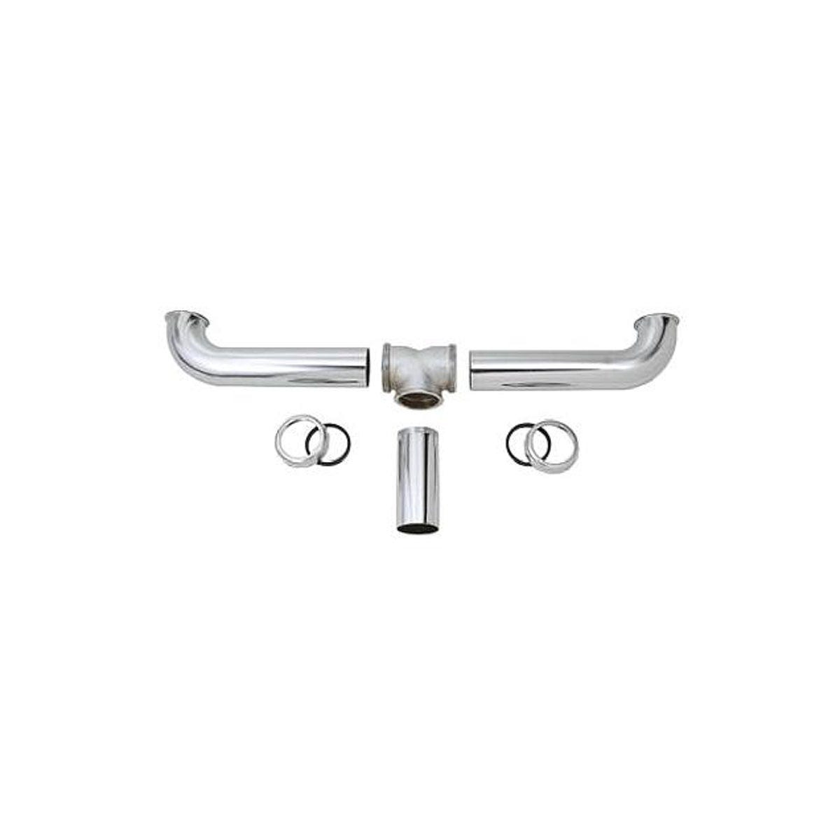 Master Plumber 2 Bowl Chrome Center Outlet Drain Master Plumber 2 Bowl Chrome Center Outlet Drain