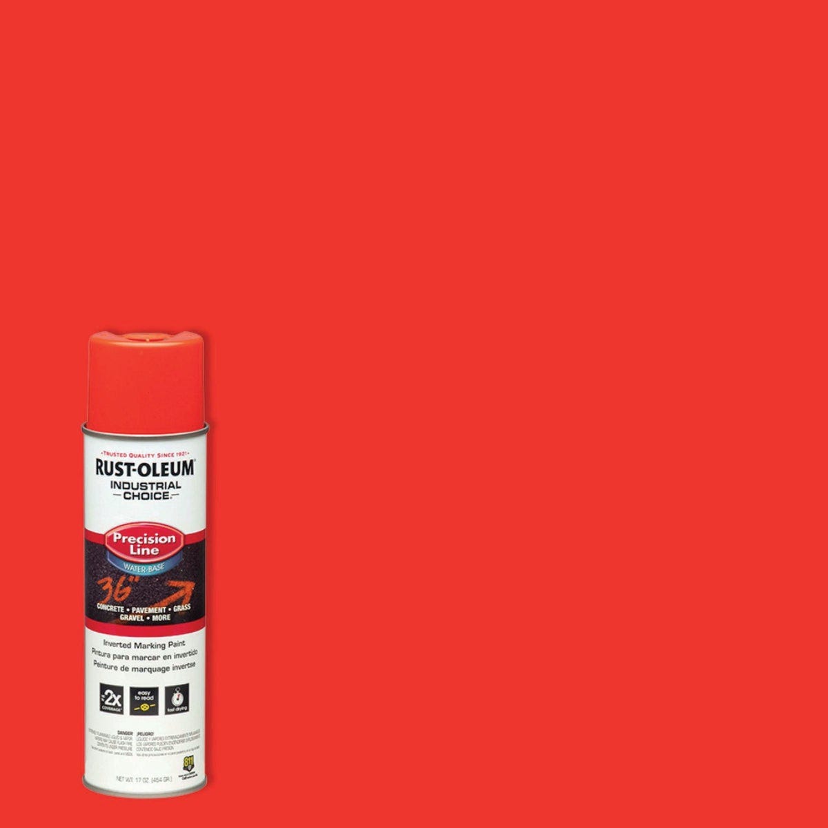 Rust-Oleum Industrial Choice Precision Line 17 Oz. Fluorescent Red Orange Inverted Marking Spray Paint - photo 2 Rust-Oleum Industrial Choice Precision Line 17 Oz. Fluorescent Red Orange Inverted Marking Spray Paint - photo 2