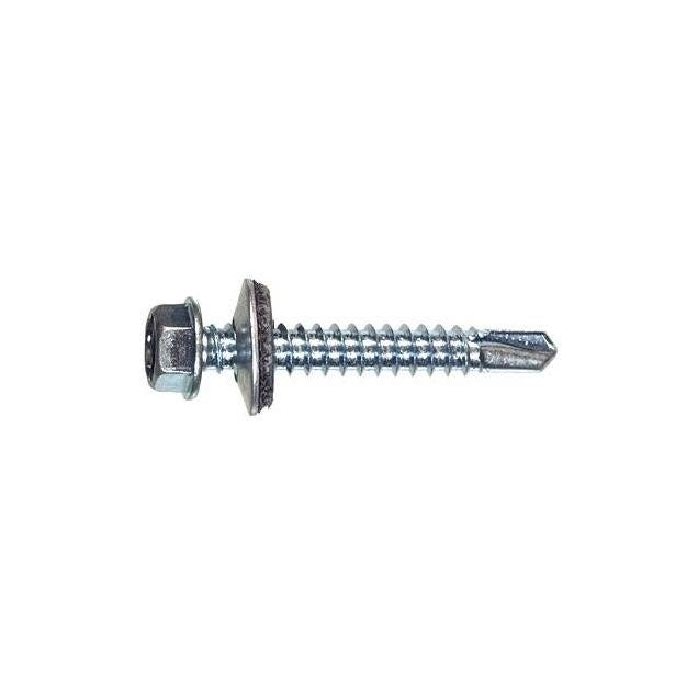 Hillman #12 x 1 In. Zinc Hex Washer Head Self-Drilling Screws