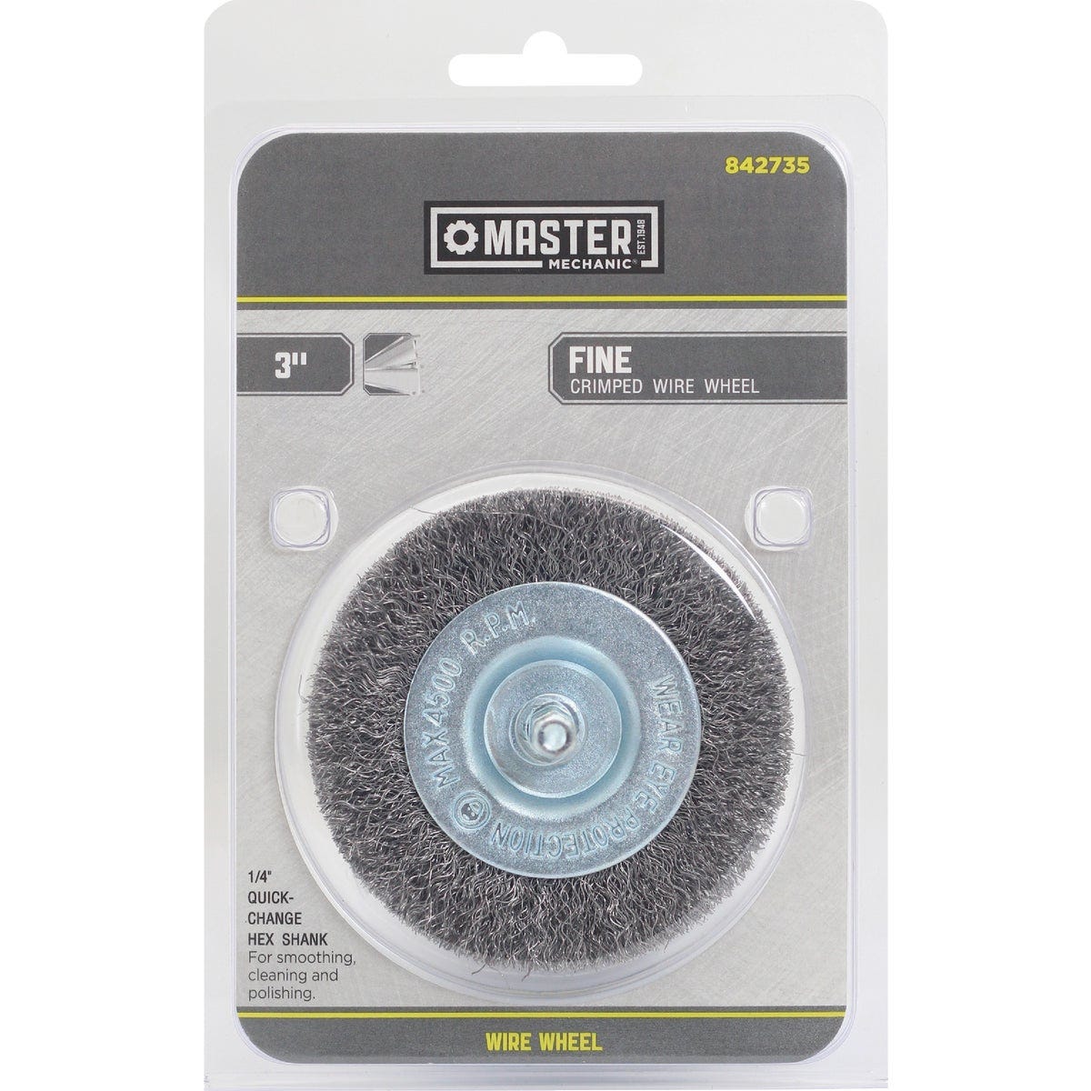 Master Mechanic 3 In. Fine Drill-Mounted Wire Wheel - photo 2 Master Mechanic 3 In. Fine Drill-Mounted Wire Wheel - photo 2