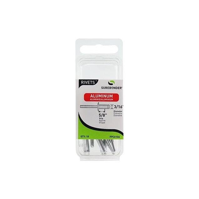 Surebonder 3/16 In. Dia. X-Long Aluminum Rivet (10-Pack)