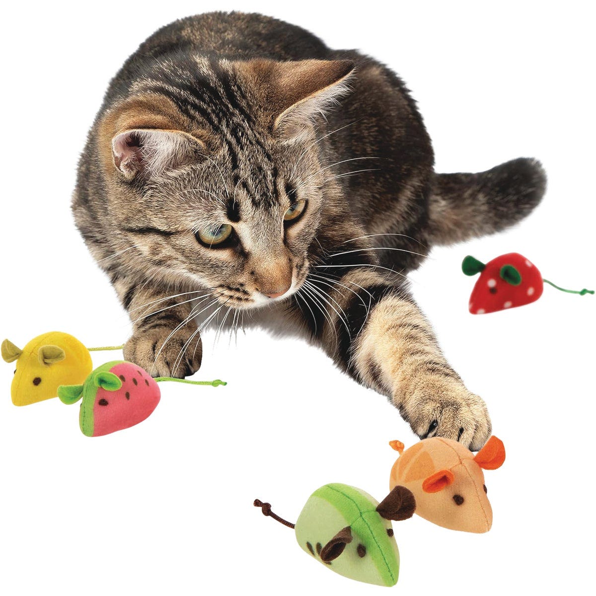 SmartyKat Skitter Slices Plush Catnip Mice Cat Toy (5-Pack) - photo 3 SmartyKat Skitter Slices Plush Catnip Mice Cat Toy (5-Pack) - photo 3
