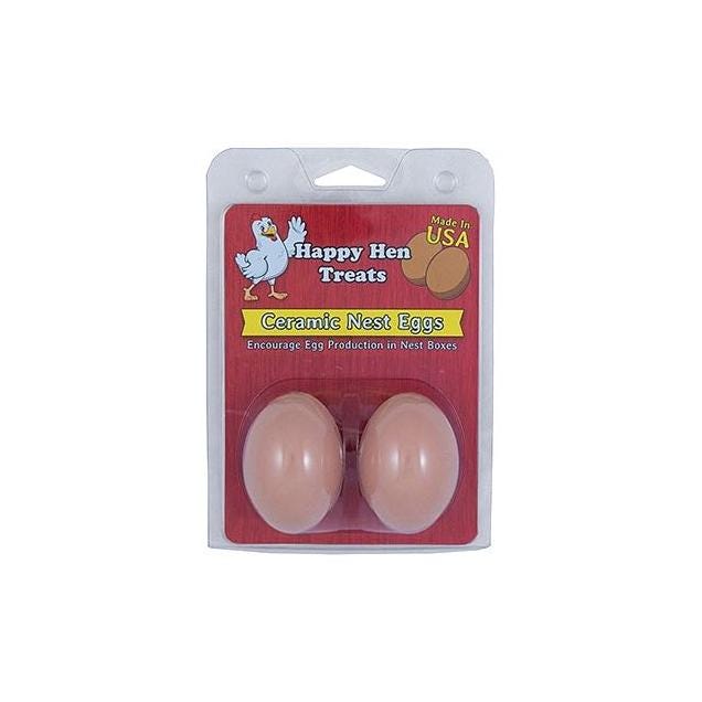 Happy Hen Treats 2-Pack Brown Ceramic Nest Eggs Happy Hen Treats 2-Pack Brown Ceramic Nest Eggs