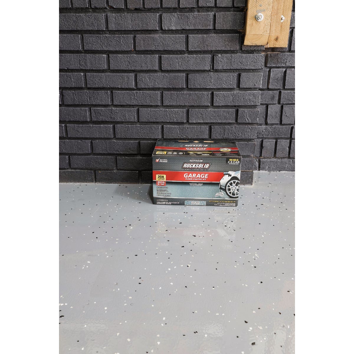 Rust-Oleum RockSolid Polycuramine Garage Floor Coating, Dark Gray, 2.5 Car Kit - photo 5