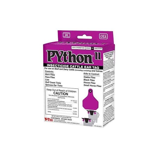 Python II Insecticide Cattle Ear Tag (20-Pack)