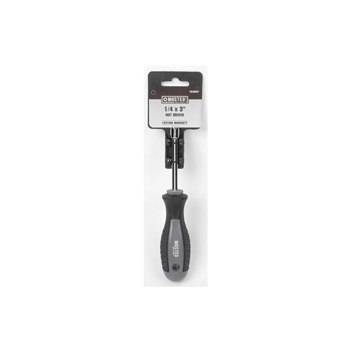 Master Mechanic 1/4 In. x 3-1/4 In. Round Solid Nut Driver