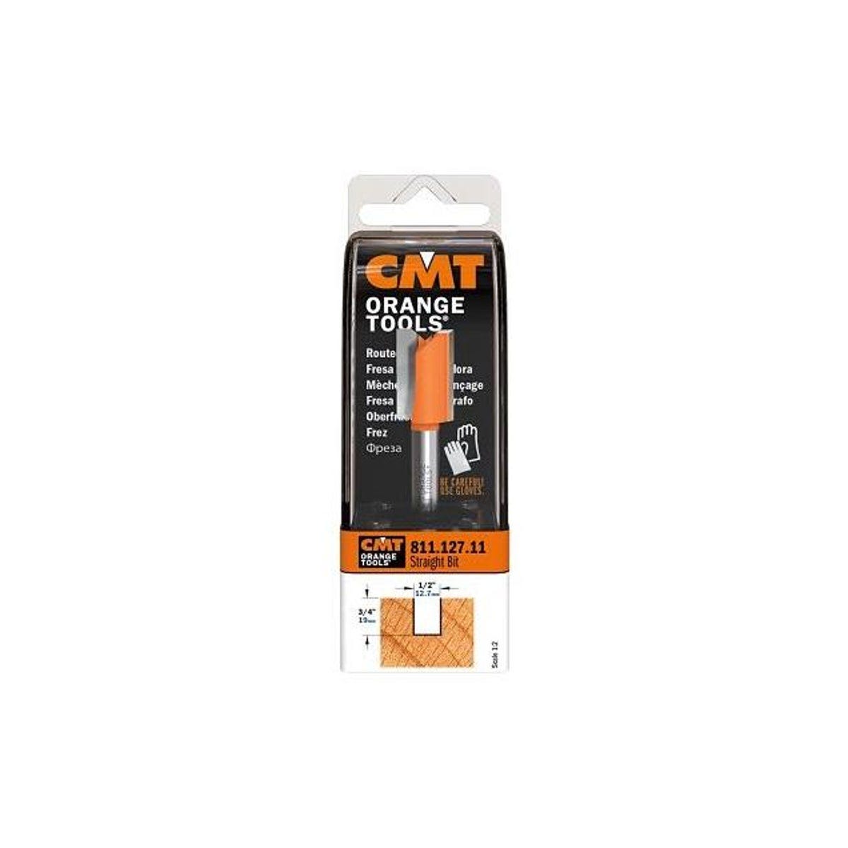 CMT Orange Tools 1/2 In. 1/4 In. Shank Straight Router Bit - photo 2