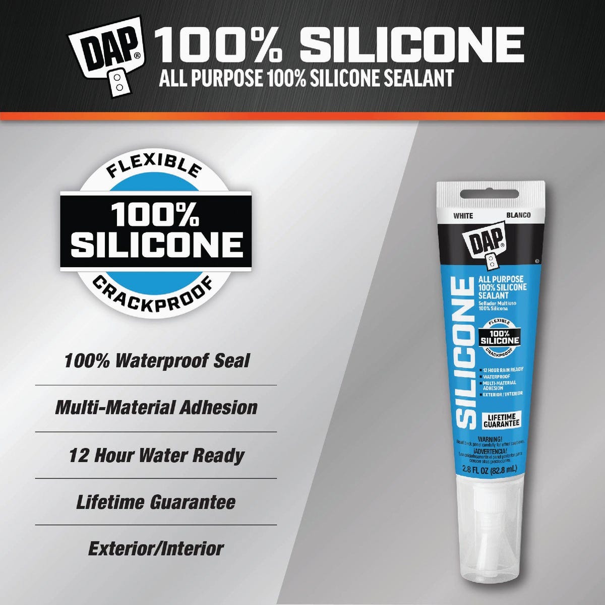 DAP 2.8 Oz. Window, Door & Siding Silicone Sealant, White - photo 2 DAP 2.8 Oz. Window, Door & Siding Silicone Sealant, White - photo 2