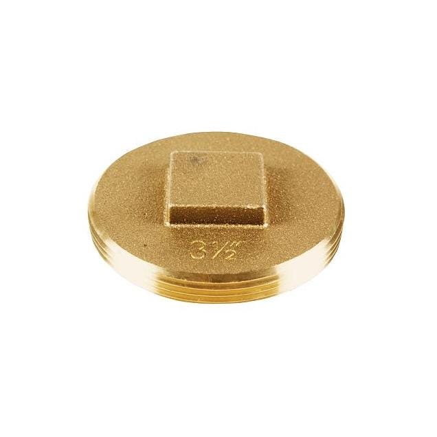 Oatey 3-1/2 In. Raised Head Brass Plug