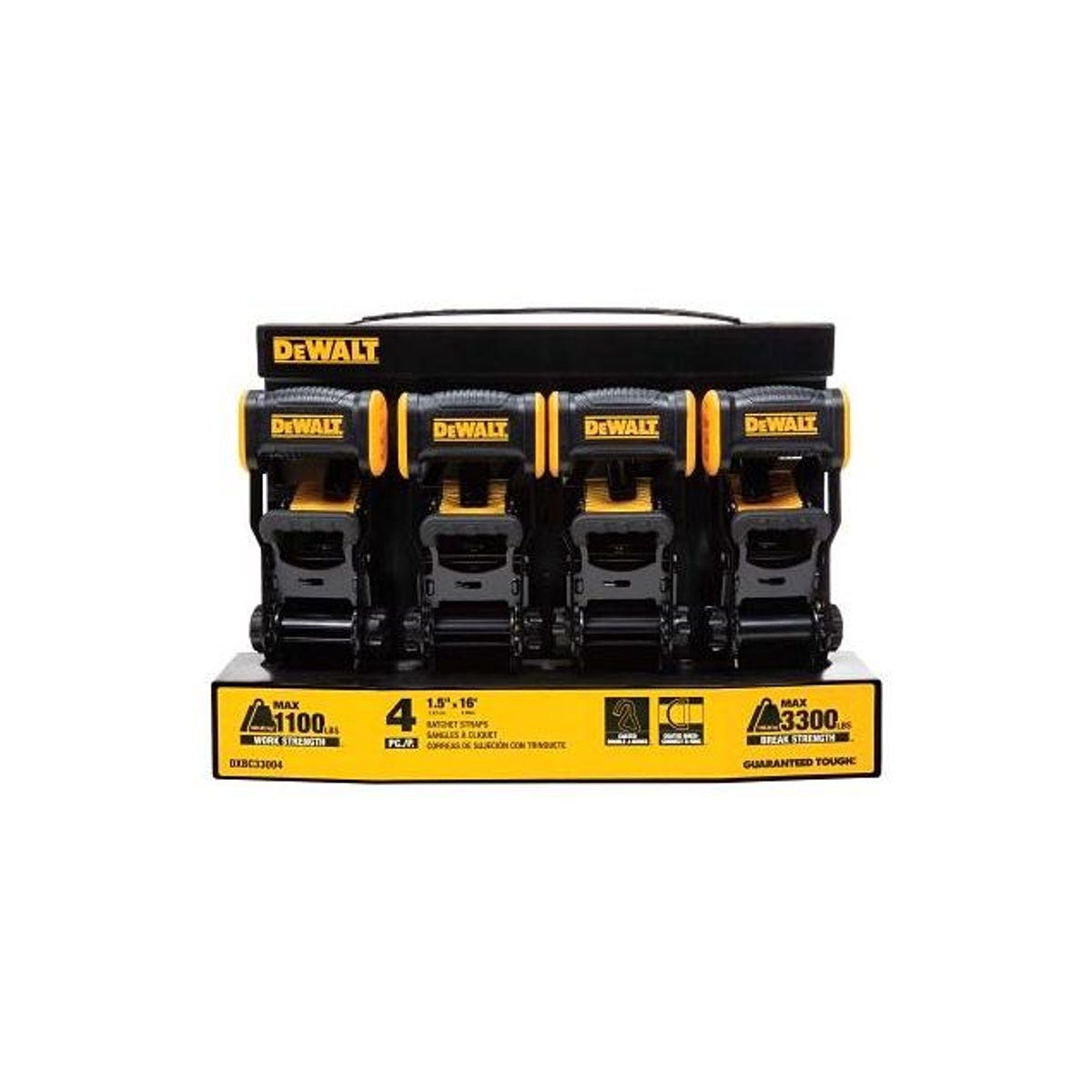 DeWalt 1.5 In. x 16 Ft. Ratchet Tie-Down Strap (4-Pack)