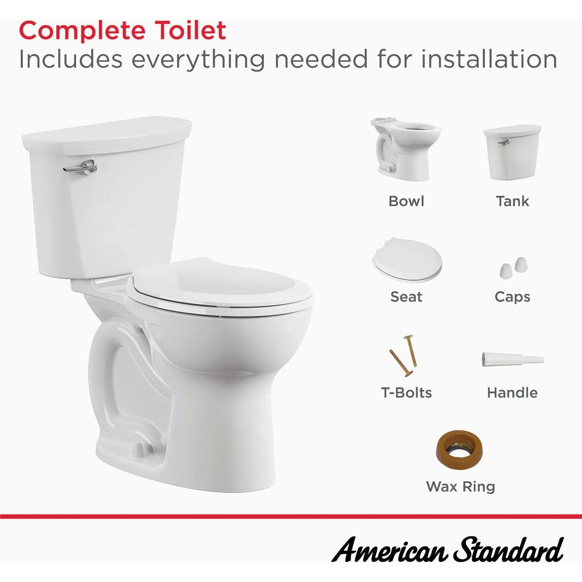 American Standard Cadet 10 In. Rough-In White Chair Height Round Bowl 1.28 GPF Toilet - photo 4 American Standard Cadet 10 In. Rough-In White Chair Height Round Bowl 1.28 GPF Toilet - photo 4