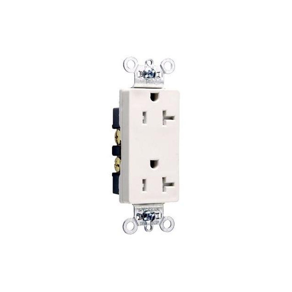 Legrand Pass & Seymour 20A Heavy-Duty Decorator Outlet, Almond Legrand Pass & Seymour 20A Heavy-Duty Decorator Outlet, Almond