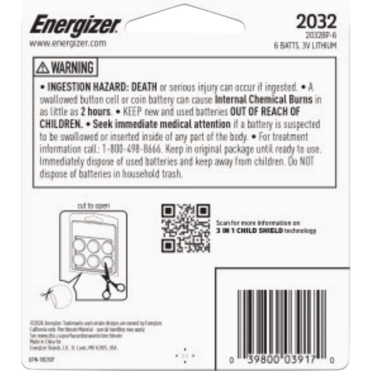 Energizer 2032 Lithium Battery (6-Pack) - photo 3 Energizer 2032 Lithium Battery (6-Pack) - photo 3