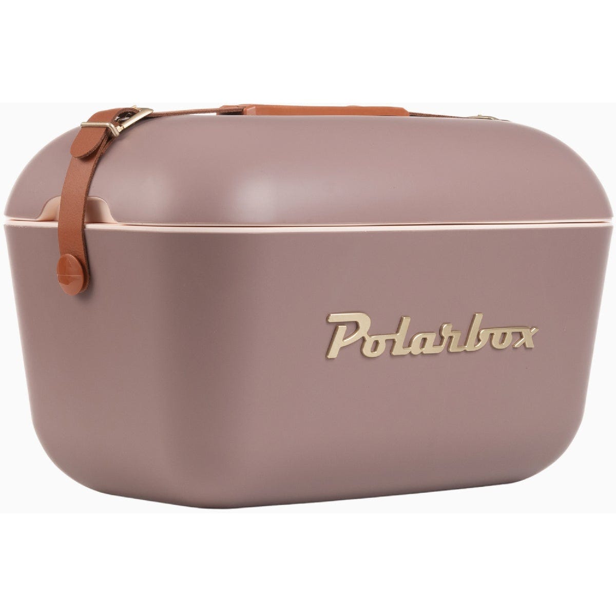 Polarbox Gold 21 Qt. Mauve with Brown Strap Chest Cooler- Polarbox Gold 21 Qt. Mauve with Brown Strap Chest Cooler-