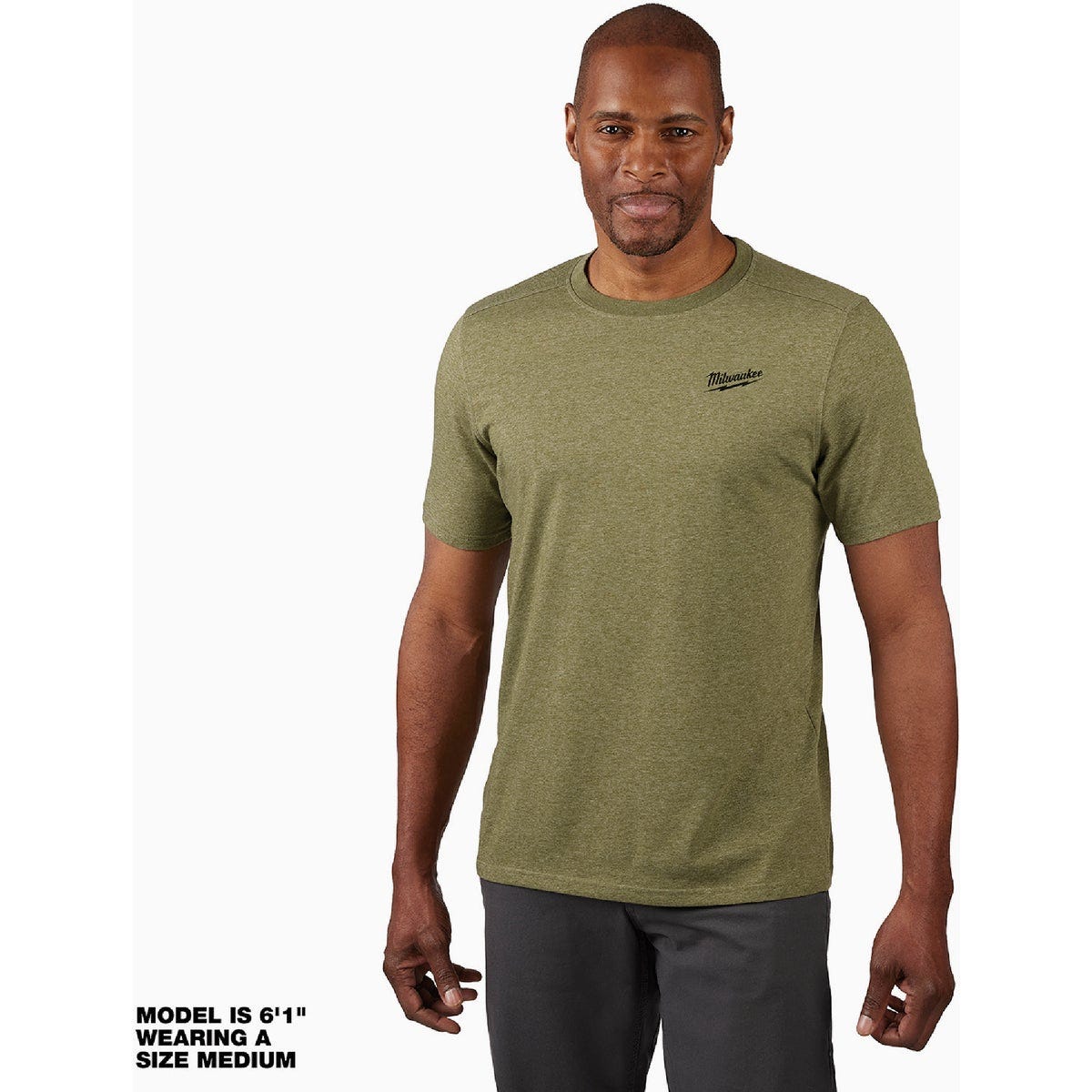 Milwaukee FREEFLEX Men's Medium Green Short Sleeve Hybrid T-Shirt - photo 2
