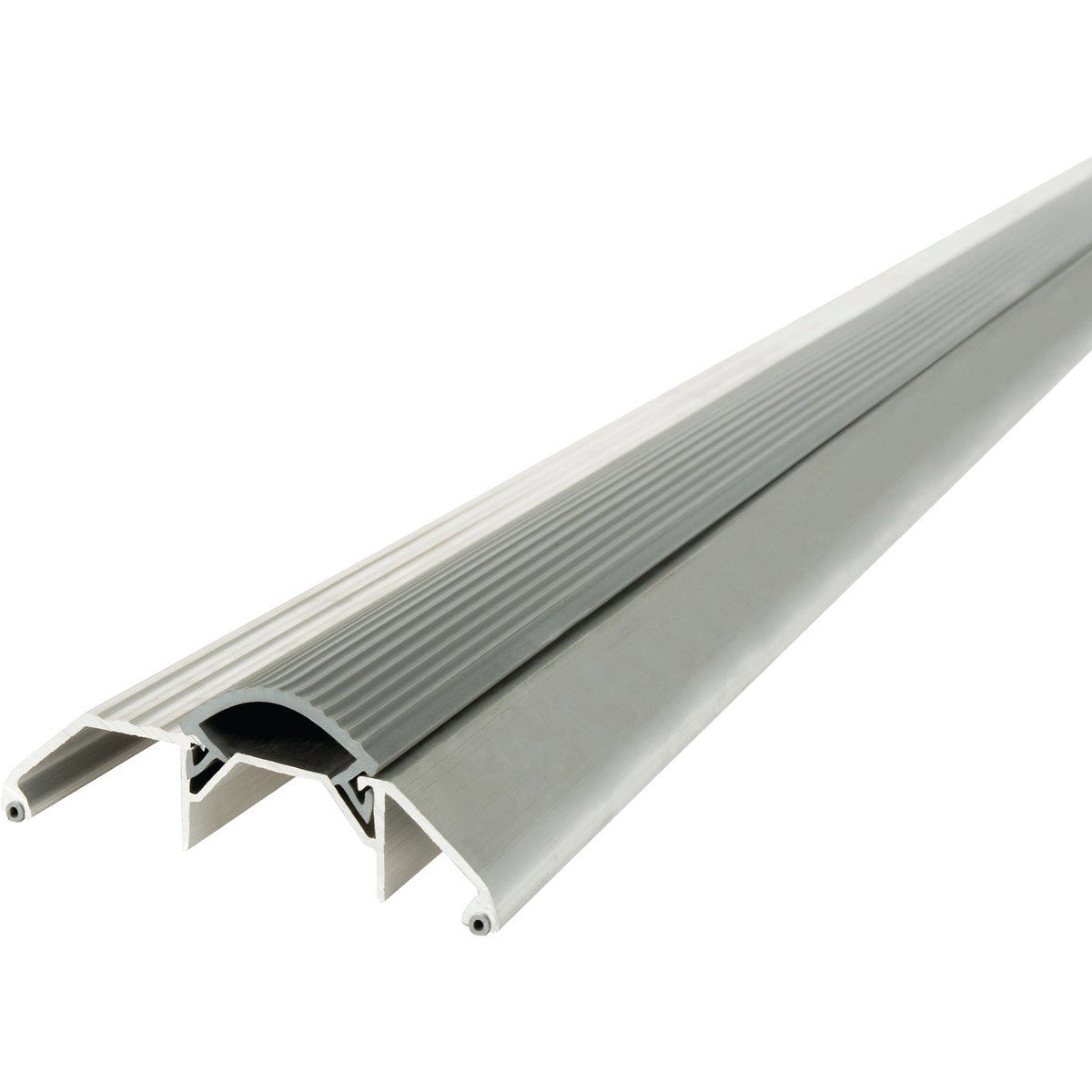 M-D Building Products 3-3/4 In. x 1-1/8 In. x 32 In. Silver Aluminum and Vinyl Heavy-Duty High-Profile Threshold M-D Building Products 3-3/4 In. x 1-1/8 In. x 32 In. Silver Aluminum and Vinyl Heavy-Duty High-Profile Threshold
