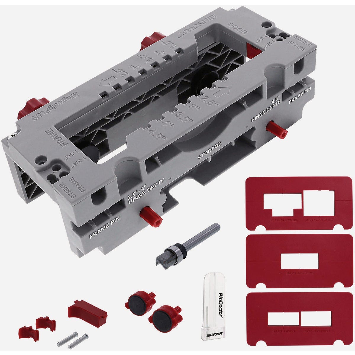 Milescraft HingeJigPLUS Self-Clamping Door & Frame Hinge, Latch, & Strike Plate Jig Milescraft HingeJigPLUS Self-Clamping Door & Frame Hinge, Latch, & Strike Plate Jig