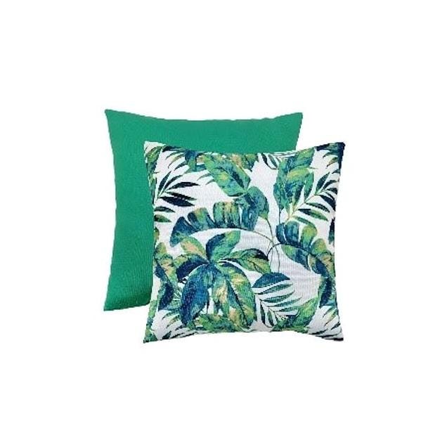Patio Premier 16 In. x 16 In. x 4 In. Green Leaves Patio Toss Pillow Patio Premier 16 In. x 16 In. x 4 In. Green Leaves Patio Toss Pillow