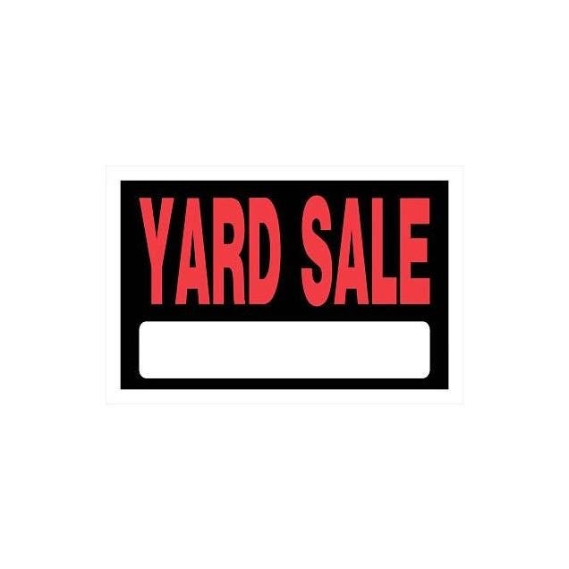 Hillman 8 In. x 12 In. Black & Red Yard Sale Sign