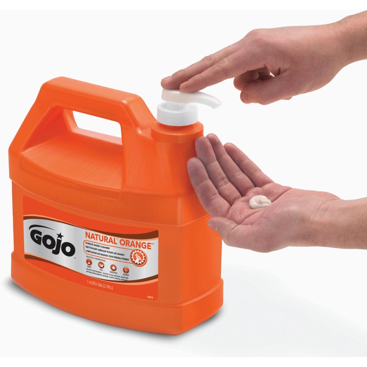 GOJO Natural Orange 1 Gal. Lotion Hand Cleaner with Pumice Pump Bottle GOJO Natural Orange 1 Gal. Lotion Hand Cleaner with Pumice Pump Bottle