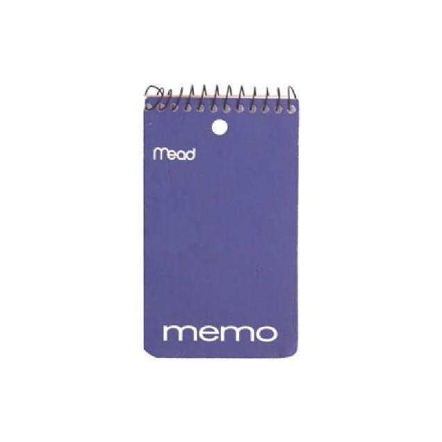 Mead 3 In. x 5 In. White Wirebound Memo Book (60-Sheet)