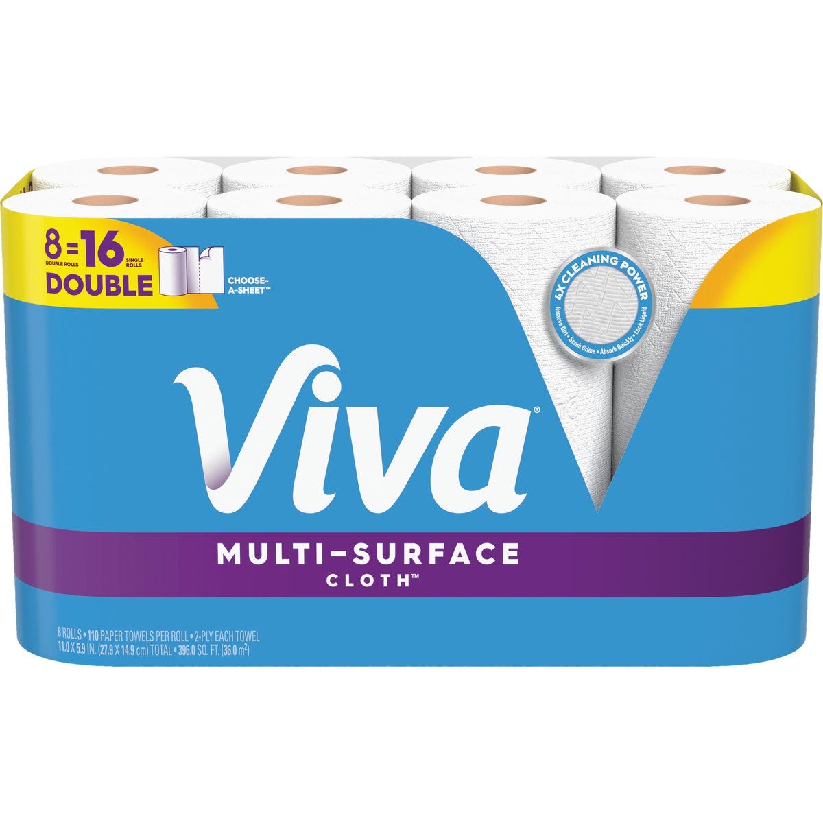 Viva Multi-Surface Cloth Paper Towels (8 Double Rolls) Viva Multi-Surface Cloth Paper Towels (8 Double Rolls)