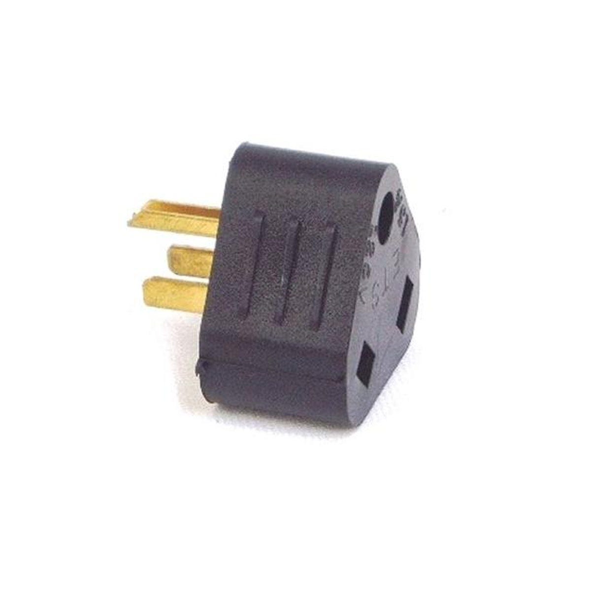 US Hardware 125V 15A Black RV Compact Adapter